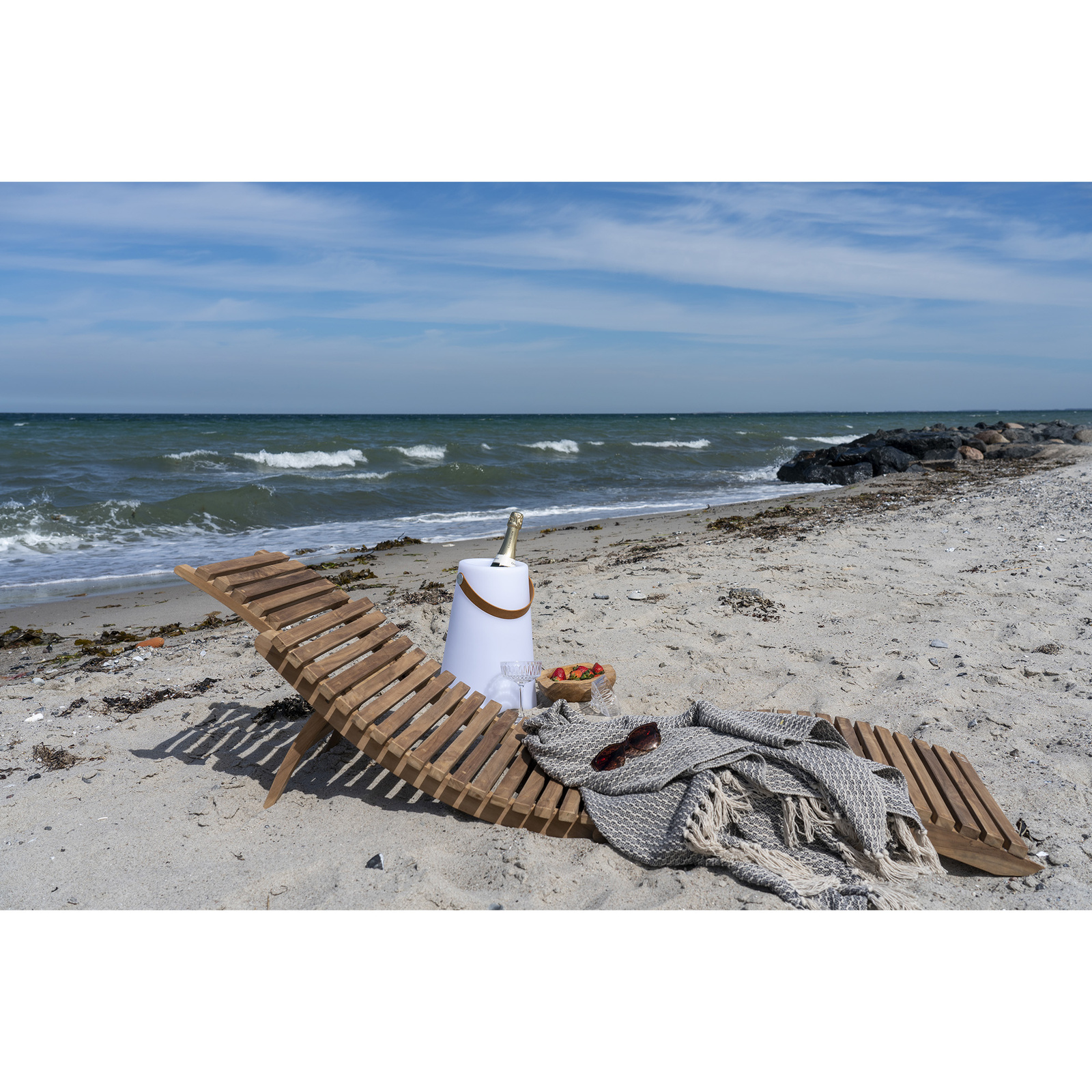 Leżak Arrieta nturalny tekowy - obrazek 4