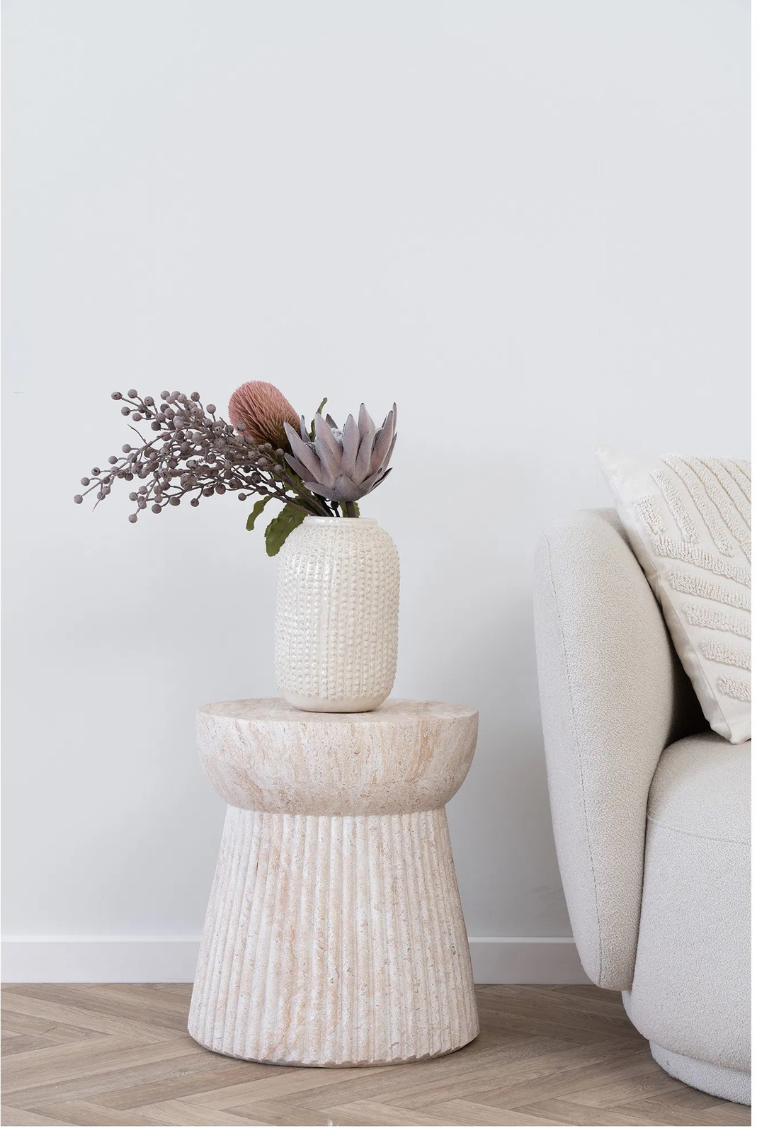 Stolik kawowy Bonn 37cm kamień - obrazek 3