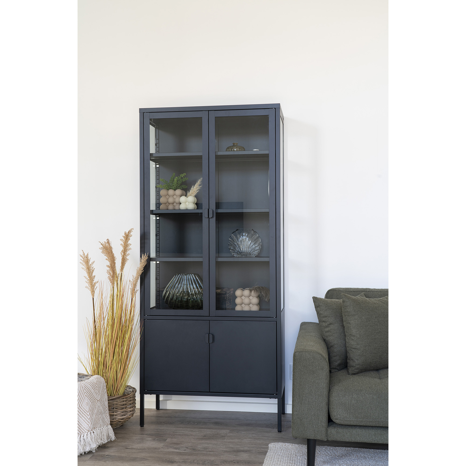 Regał Brisbane 2 drzwi czarny - obrazek 3