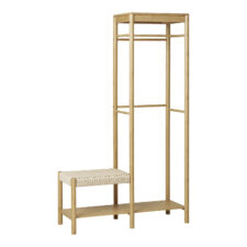 Wieszak z siedziskiem Ember bambusowy