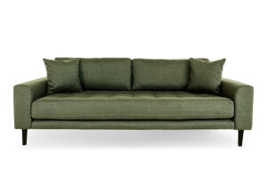 Sofa Lido 3 oliwkowa zieleń/ nogi czarne