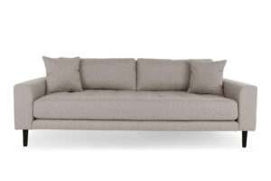 Sofa Lido 3 beżowa ciemna/ nogi czarne