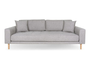 Sofa Lido 3 szara jasna/ nogi naturalne
