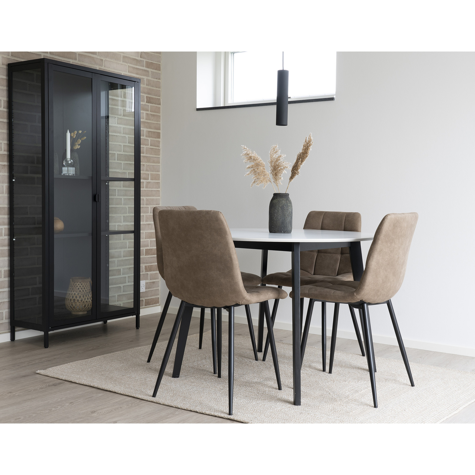 Krzesło Middelfart brązowe jasne/ czarne - obrazek 3