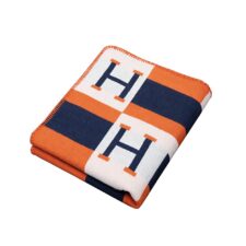 Koc SHP PARIS HOME granatowy / pomarańczowy