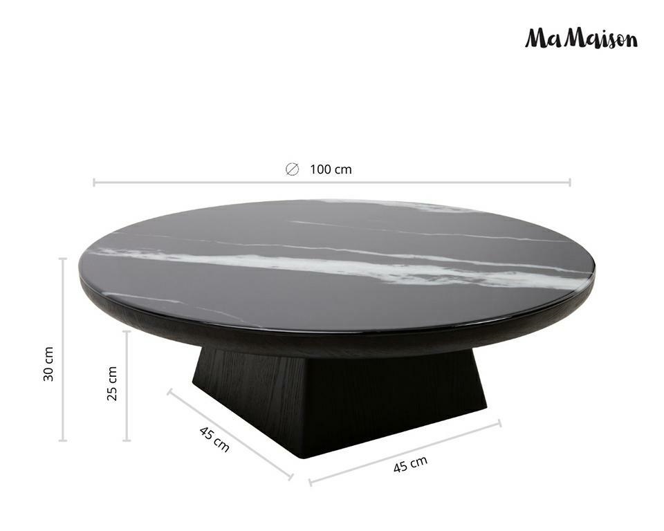 MaMaison stolik kawowy DOVER 100 czarny - obrazek 7
