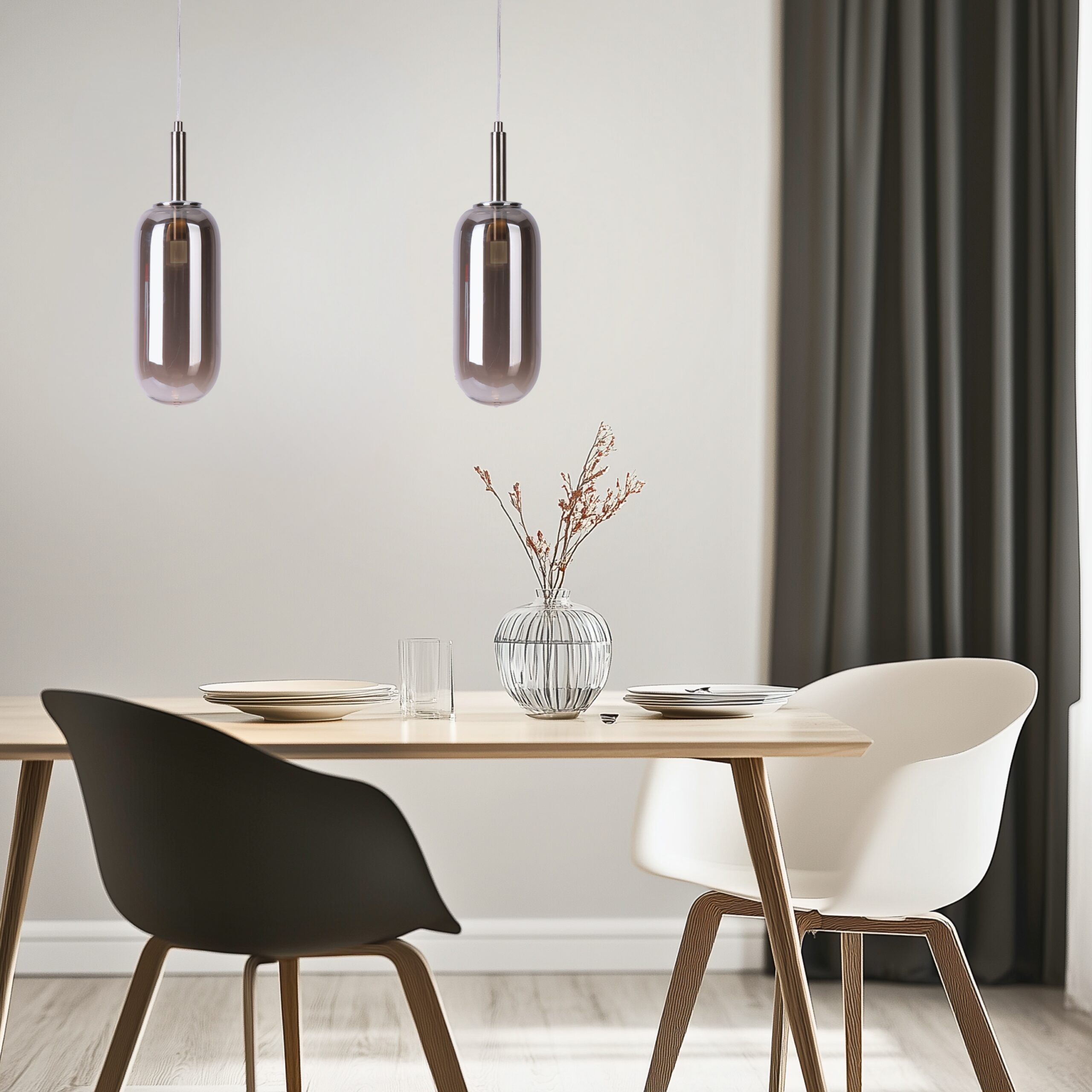 LAMPA WISZĄCA FIUGGI 1 SREBRNY - obrazek 4