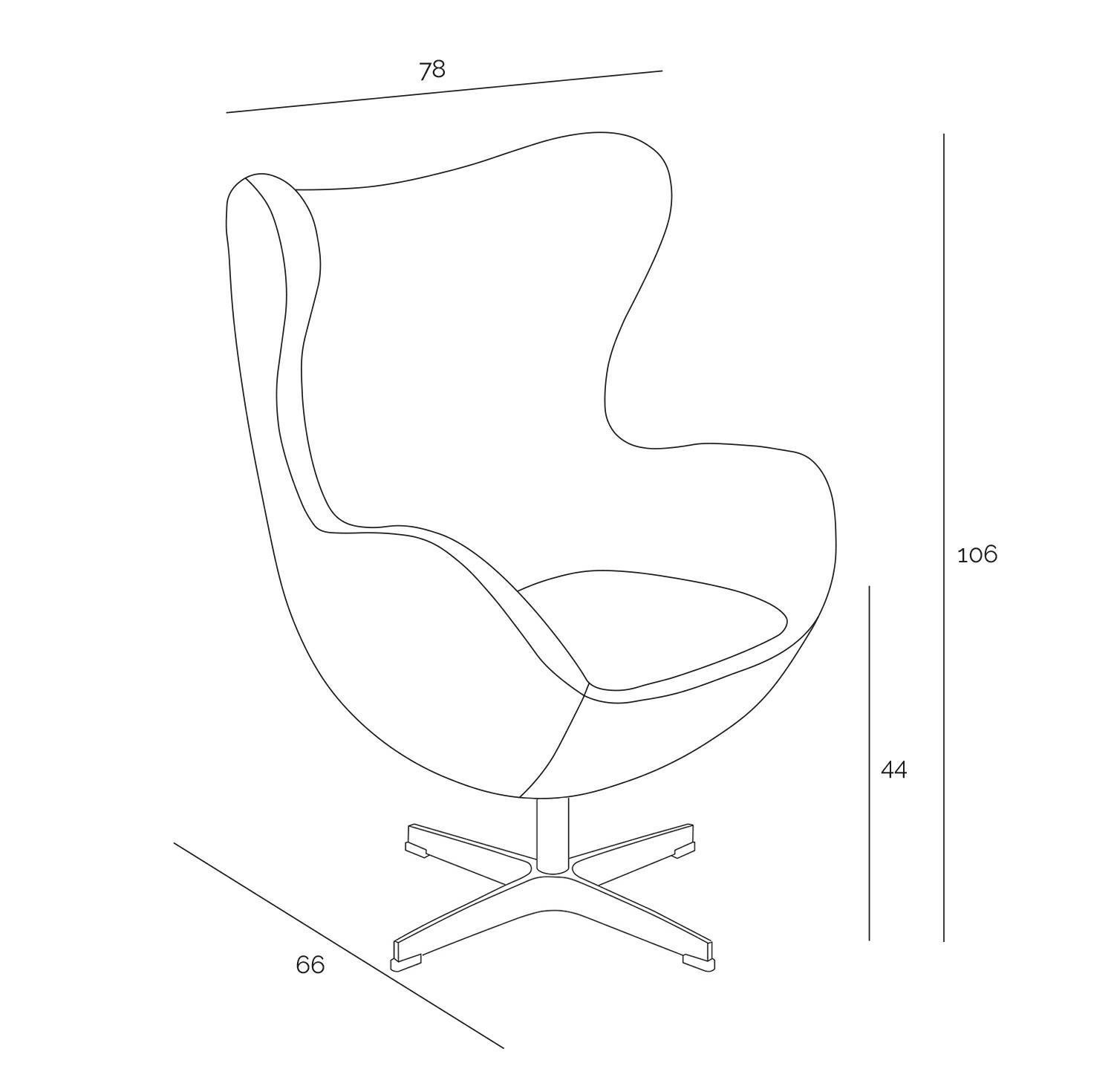 Fotel Jajo szary jasny kaszmir 42 - obrazek 4
