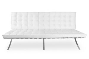 Sofa BA3 3 osobowa, biała skóra