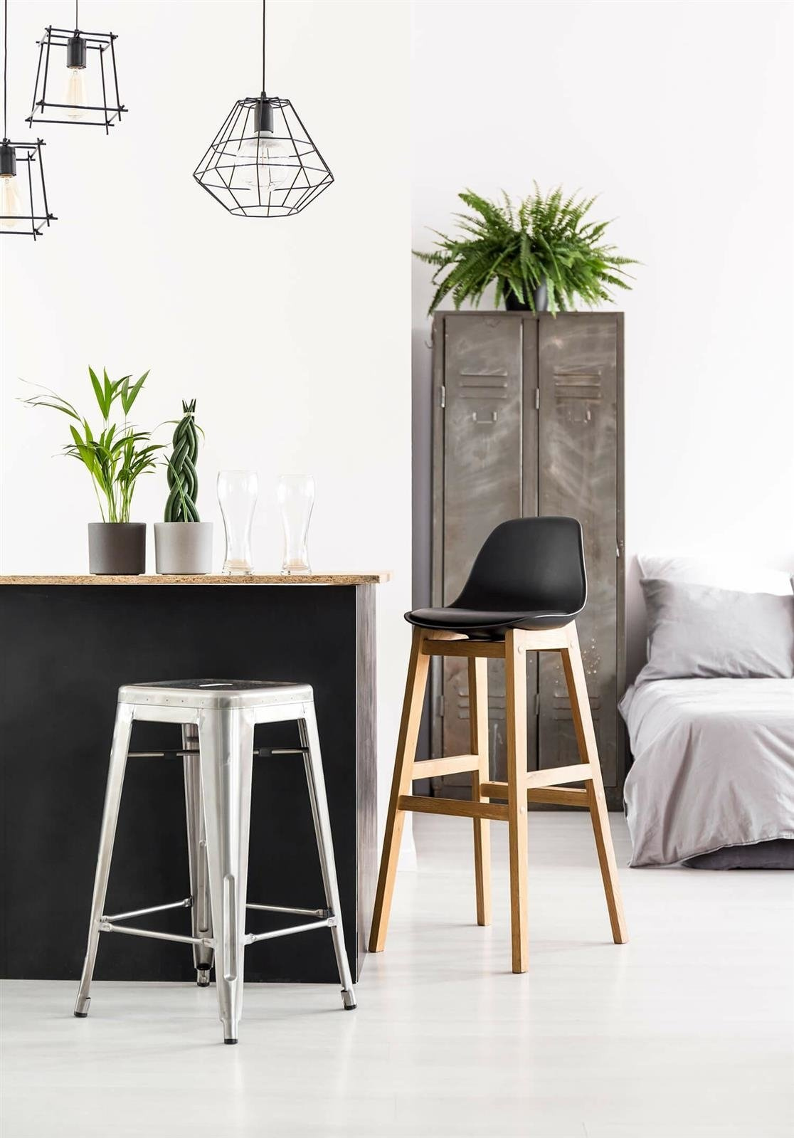 Hoker Paris 75cm. metaliczny insp. Tolix - obrazek 3