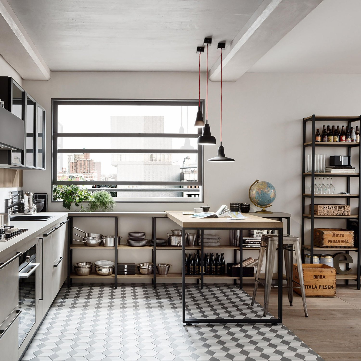 Hoker Paris 75cm. metaliczny insp. Tolix - obrazek 4