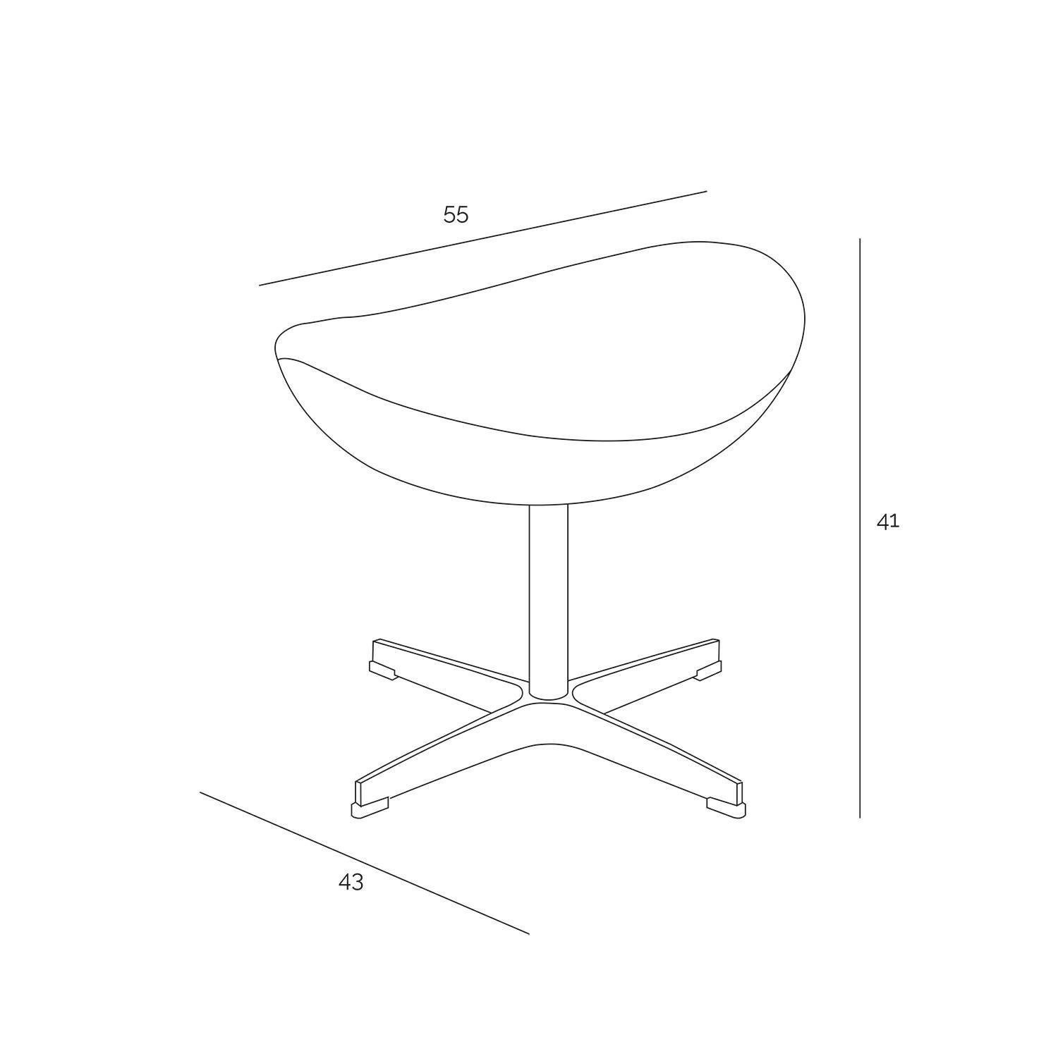 Podnóżek Jajo żółty jasny kaszmir 44 - obrazek 6