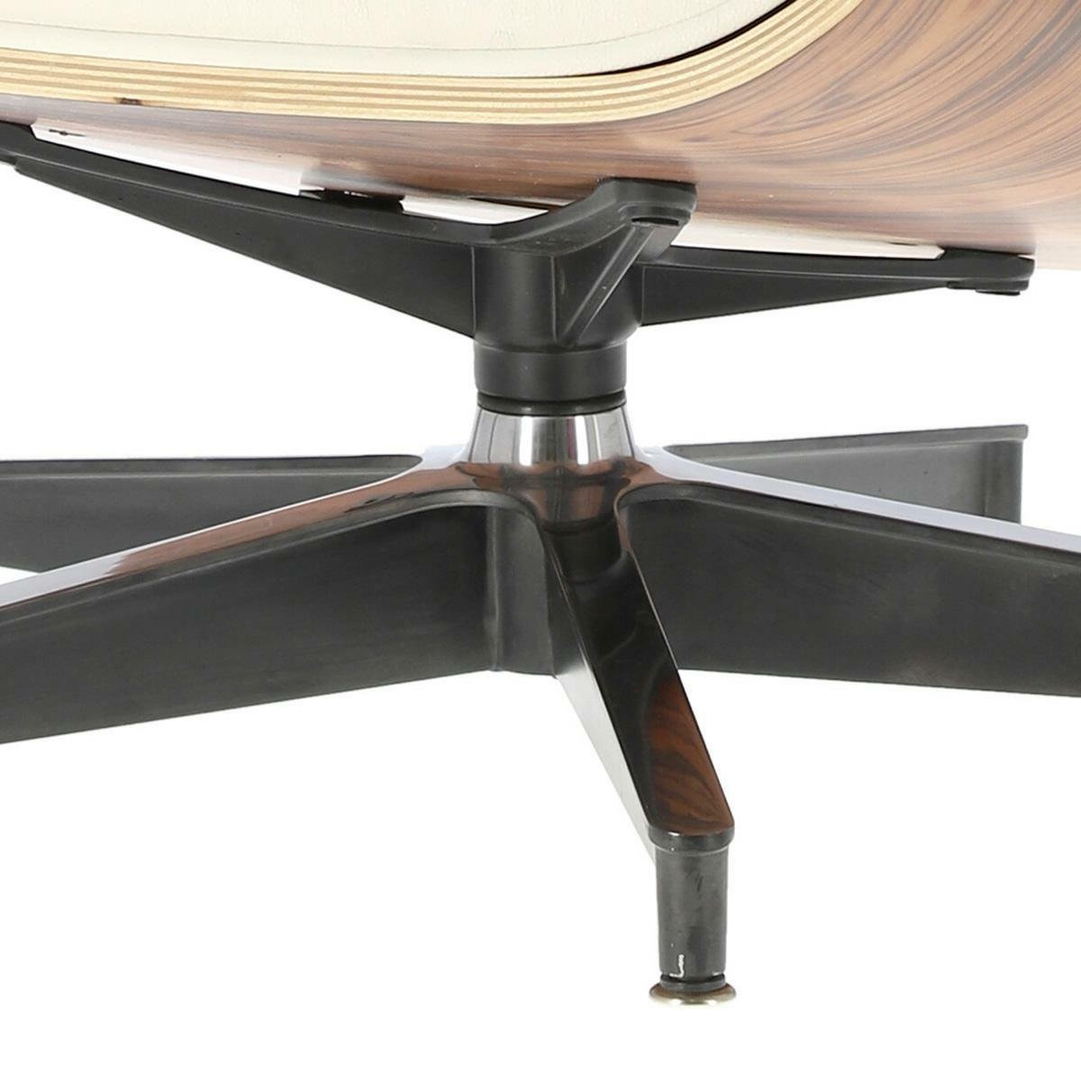 Fotel Vip z podnóżkiem biały/rosewood/ srebrna baza ( Rozmiar: uniwersalny ) - obrazek 6