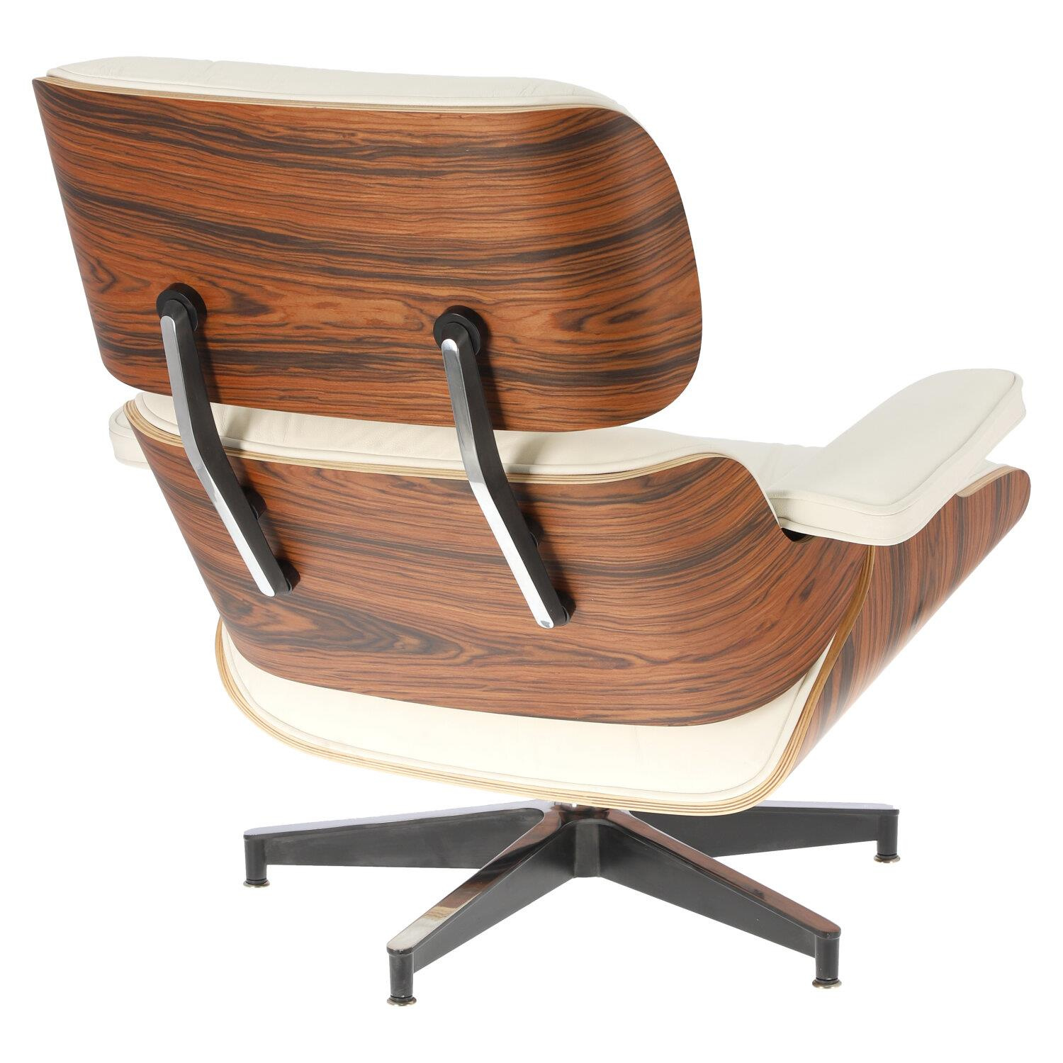 Fotel Vip z podnóżkiem biały/rosewood/ srebrna baza ( Rozmiar: uniwersalny ) - obrazek 9