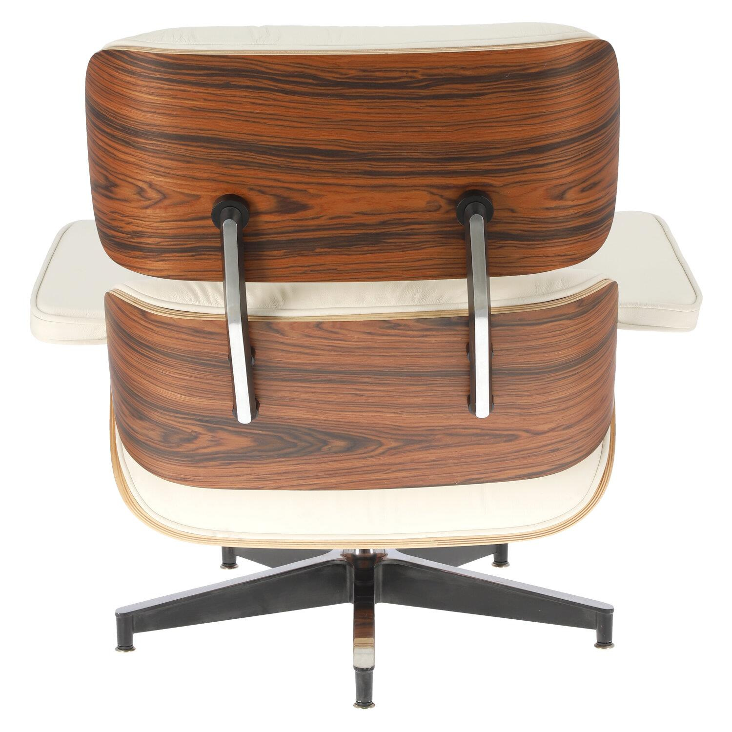 Fotel Vip z podnóżkiem biały/rosewood/ srebrna baza ( Rozmiar: uniwersalny ) - obrazek 10