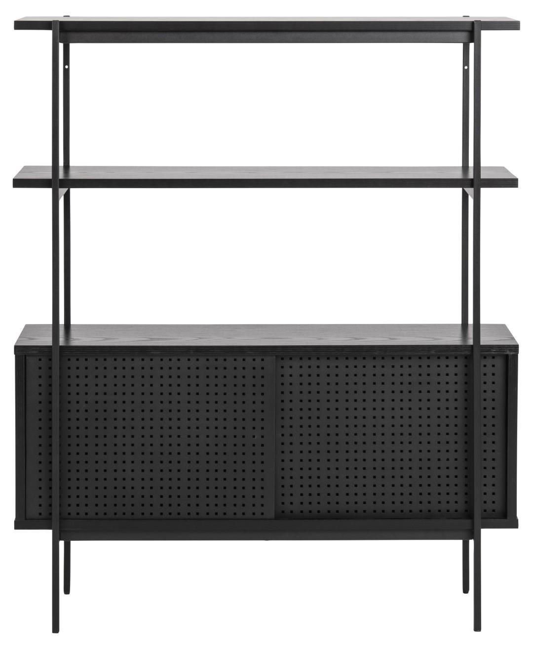 Regał z szafką Angus czarny - obrazek 4