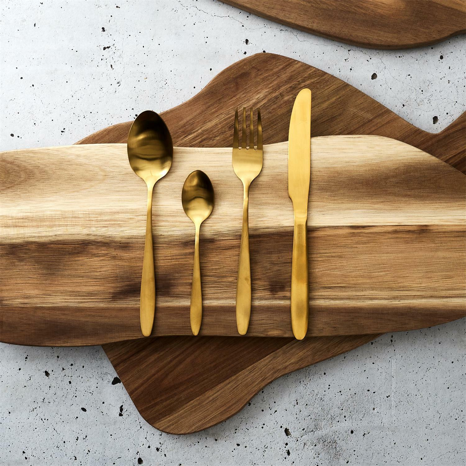 Zestaw sztućców Charbon jasne złoto - obrazek 5