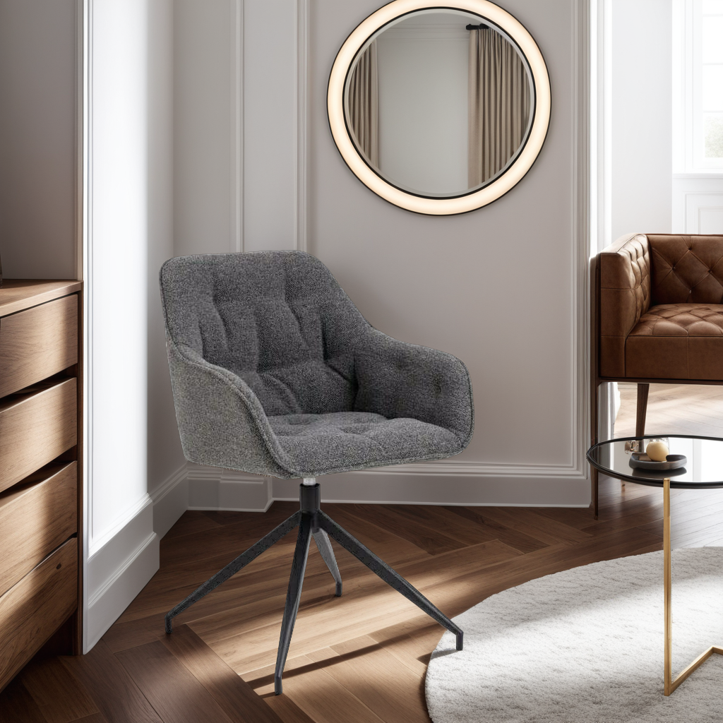 Krzesło Brooke obrotowe antracytowe - obrazek 3