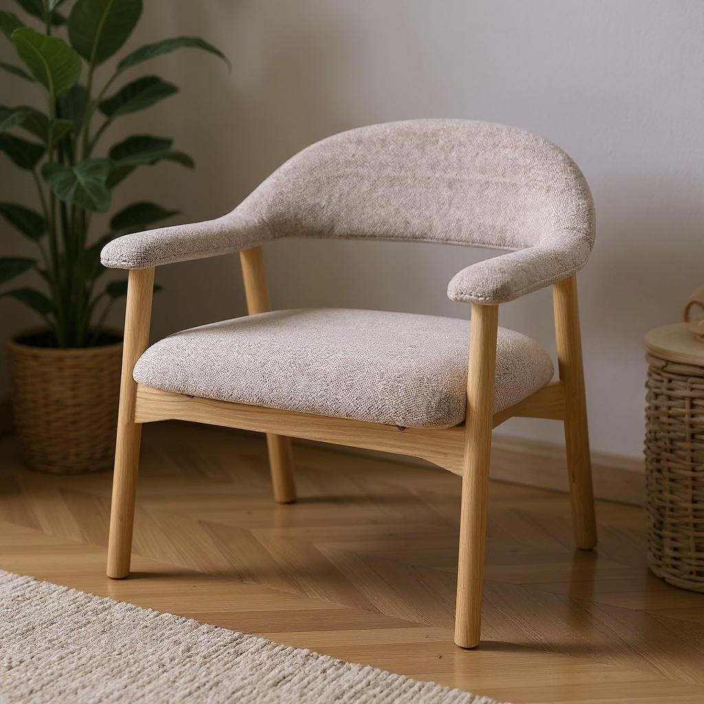 Fotel Addi beżowy/dąb Monza 60 - obrazek 3