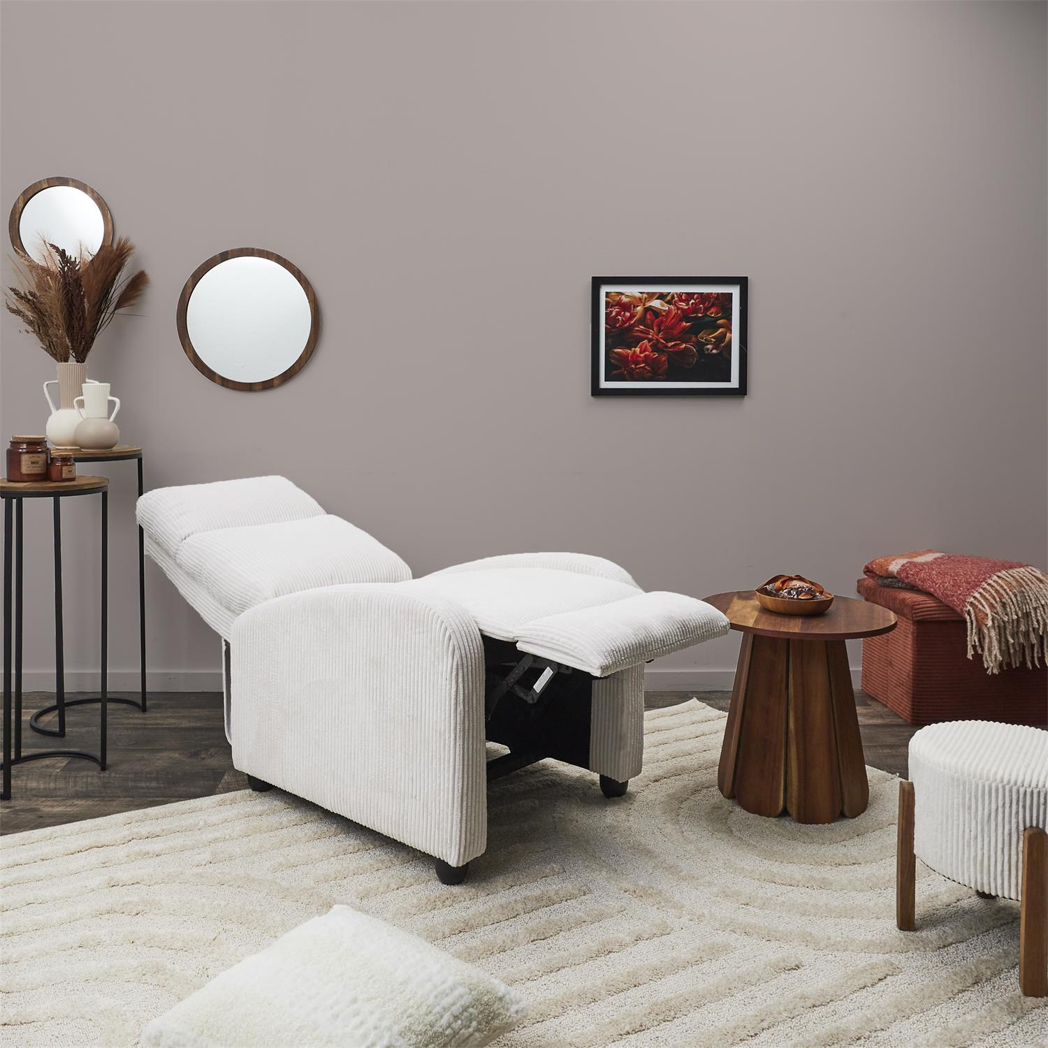 Fotel rozkładany Recliner Dream biały - obrazek 9