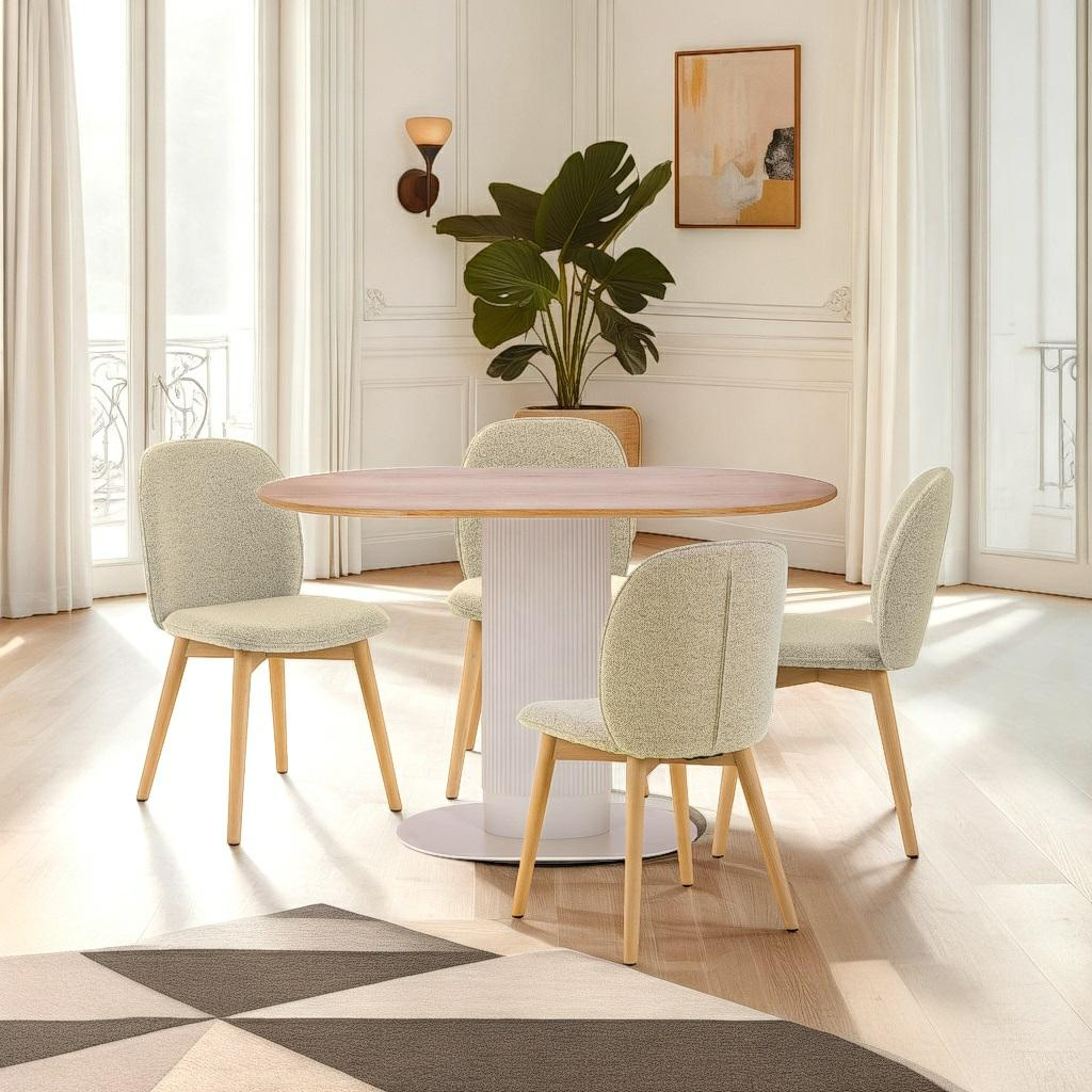 Stół Maxim naturalny dębowy/ czarny - obrazek 3