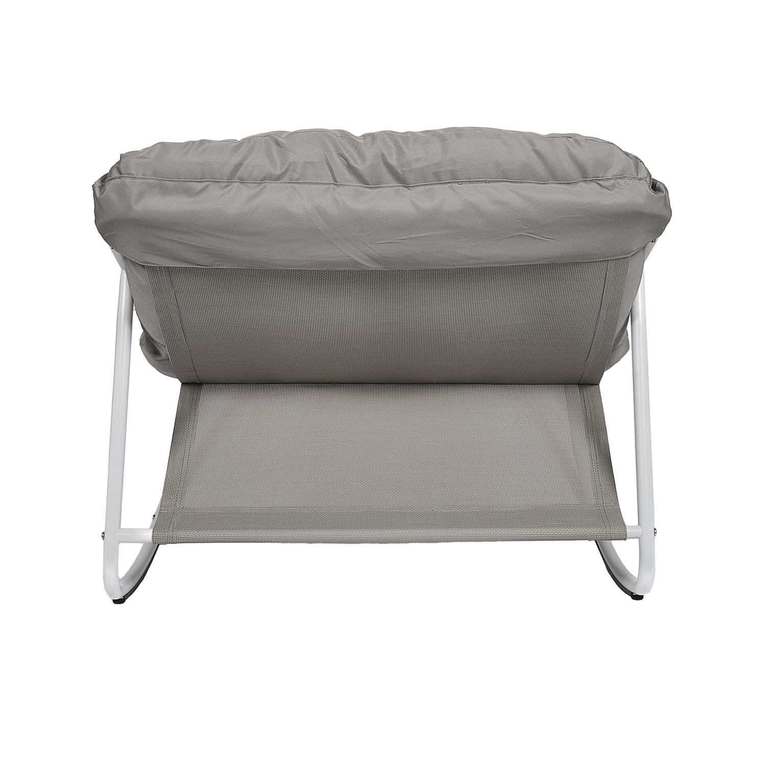 Fotel ogrodowy bujany Tenerife szary ( Rozmiar: uniwersalny ) - obrazek 5