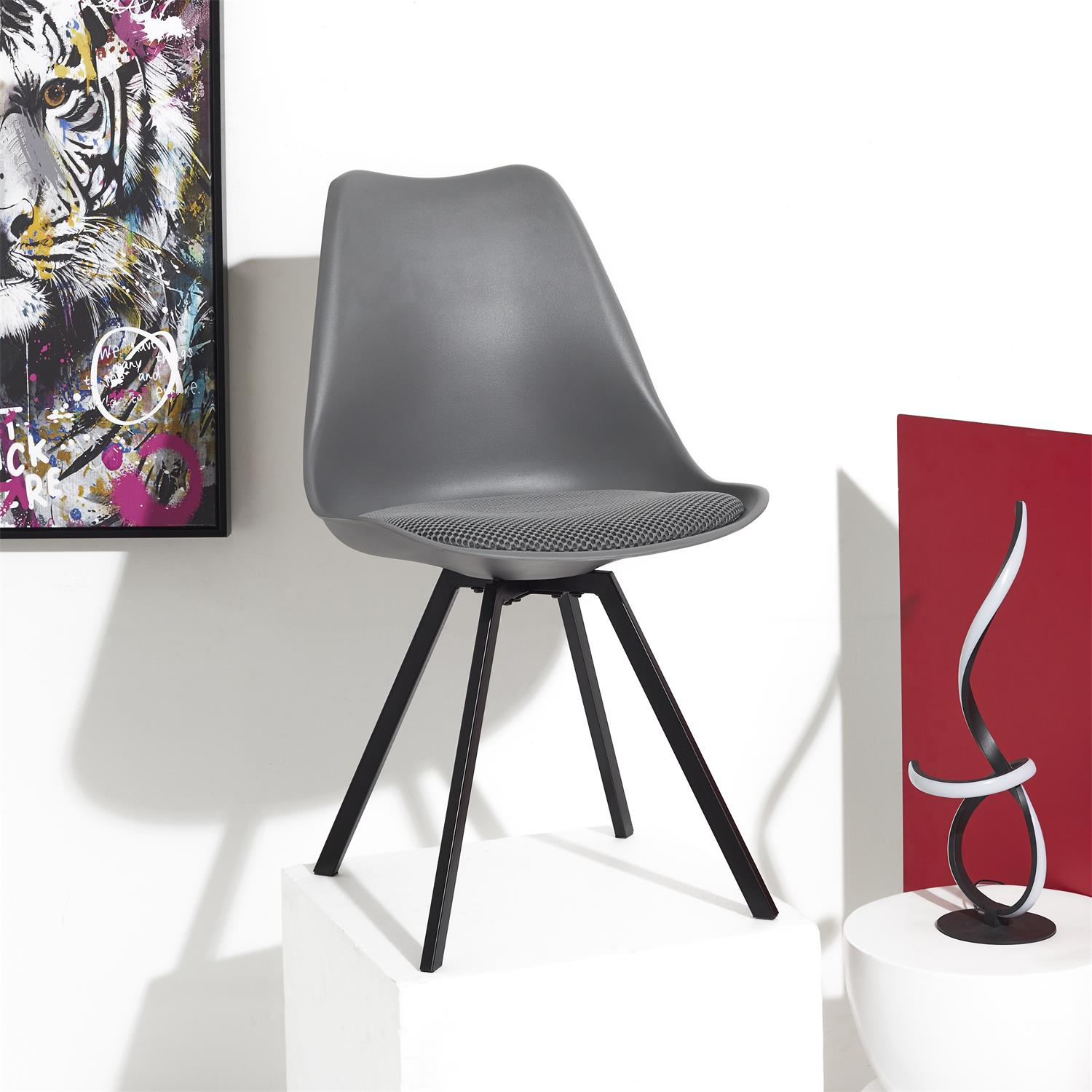 Krzesło Atom szare - obrazek 11