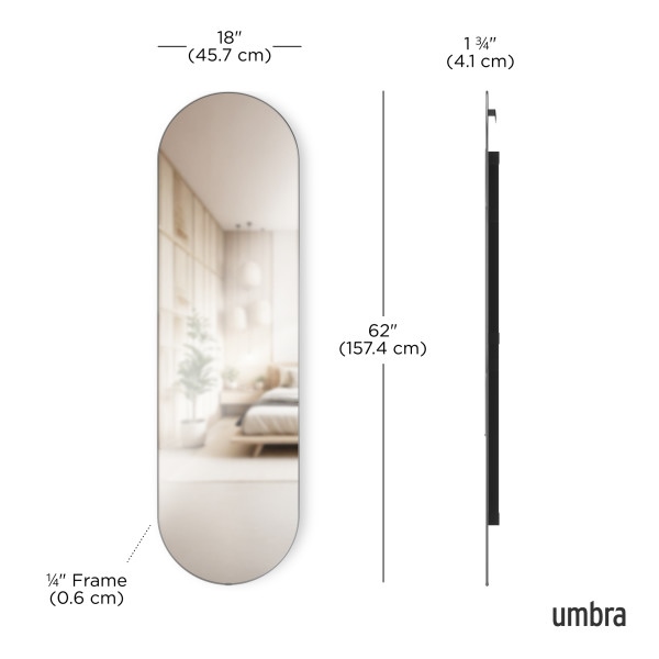 UMBRA lustro ścienne HUBBA 62 x 18 cm tytan - obrazek 6