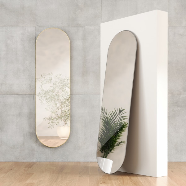 UMBRA lustro ścienne HUBBA 62 x 18 cm tytan - obrazek 8