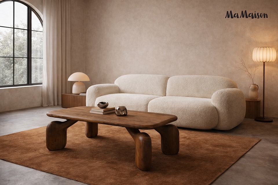 MaMaison stolik kawowy ORIZON 120 brązowy / drewno - obrazek 6