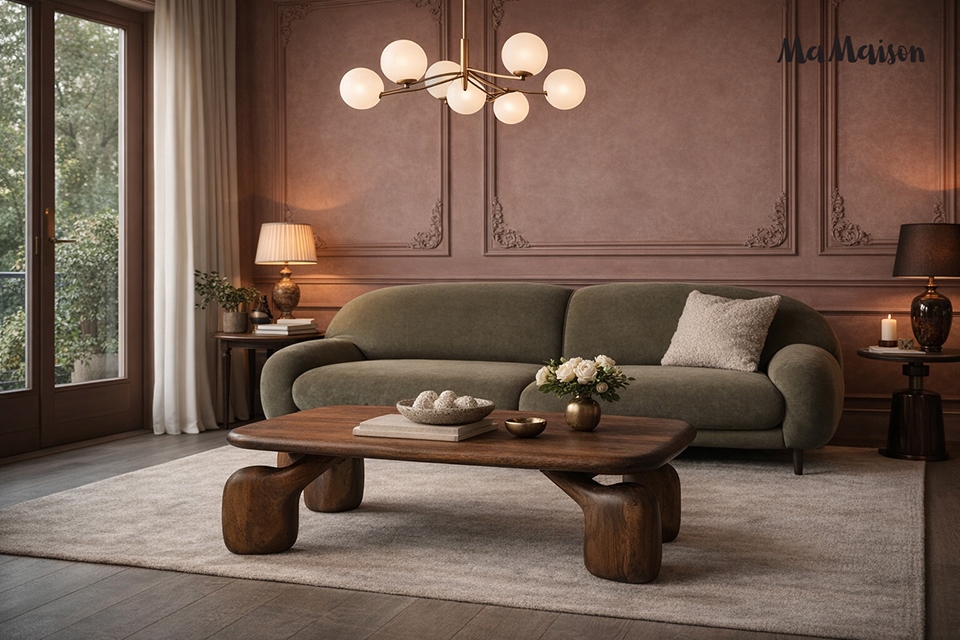 MaMaison stolik kawowy ORIZON 120 brązowy / drewno - obrazek 8