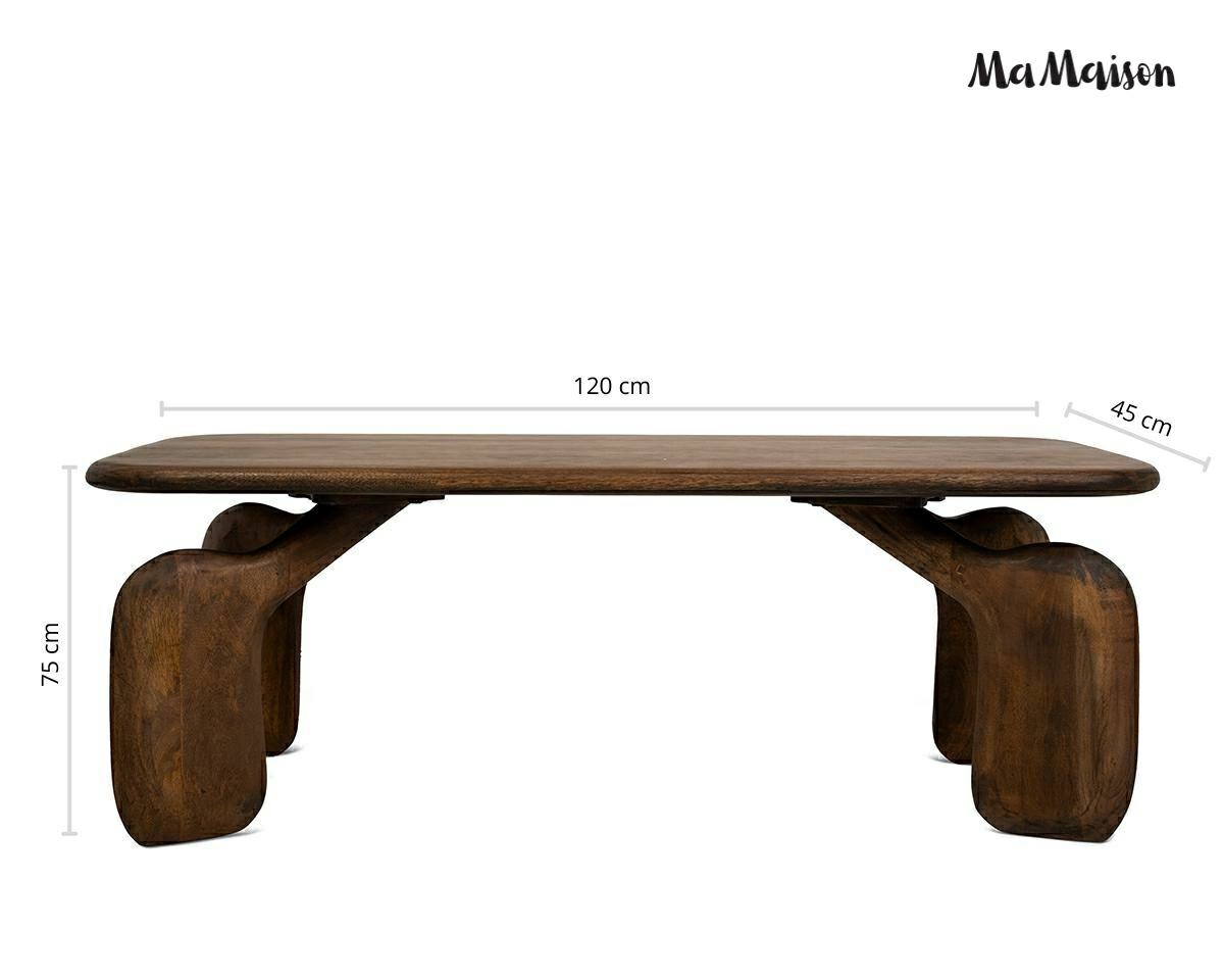 MaMaison stolik kawowy ORIZON 120 brązowy / drewno - obrazek 9