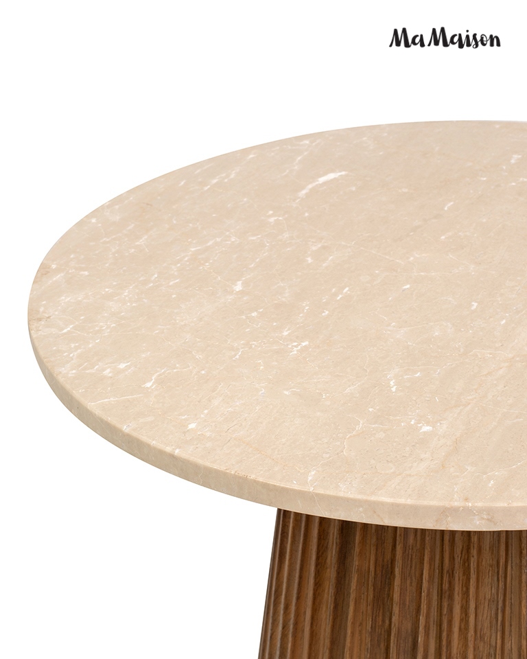 MaMaison stolik ARGENTINA 50 marmur / drewno - obrazek 4