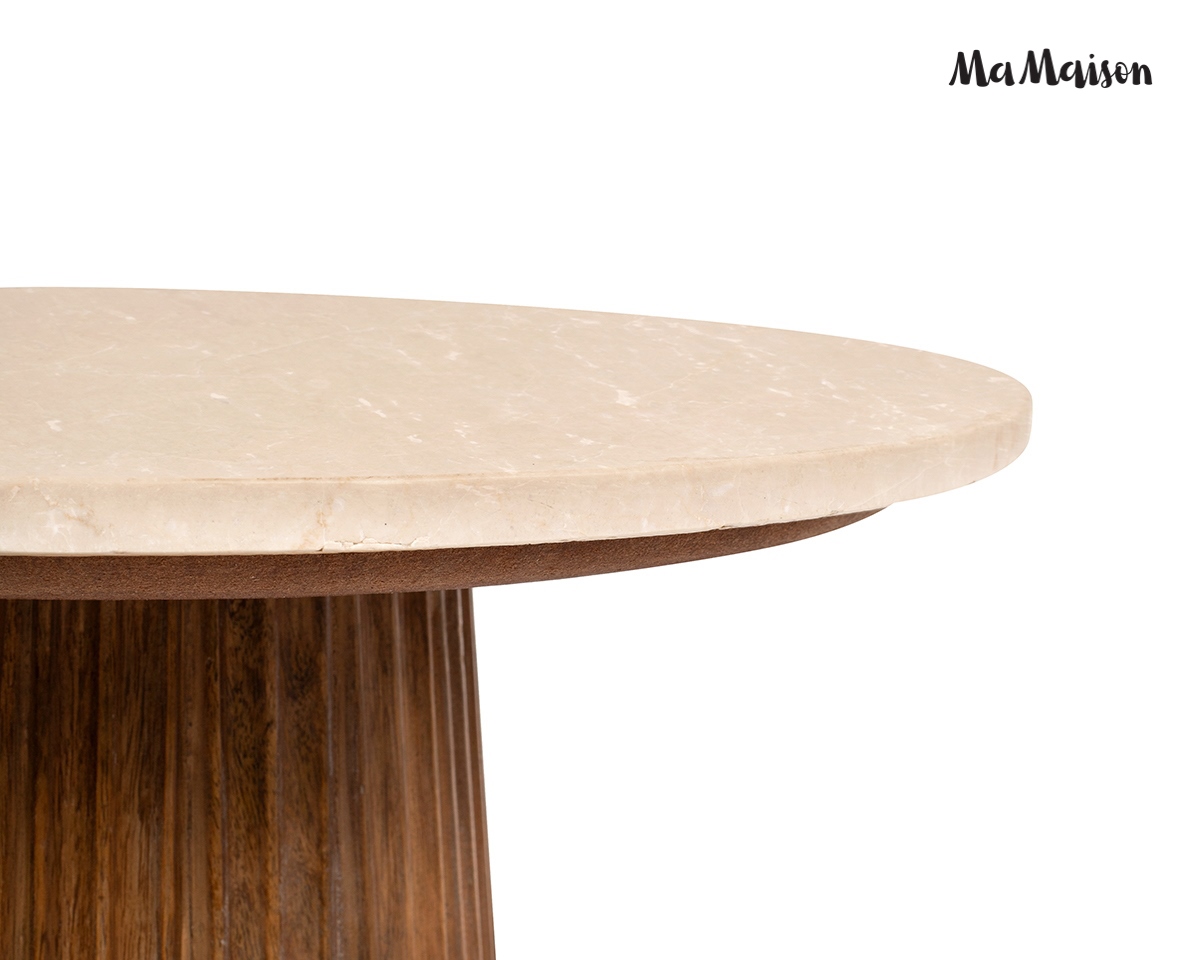MaMaison stolik ARGENTINA 50 marmur / drewno - obrazek 5