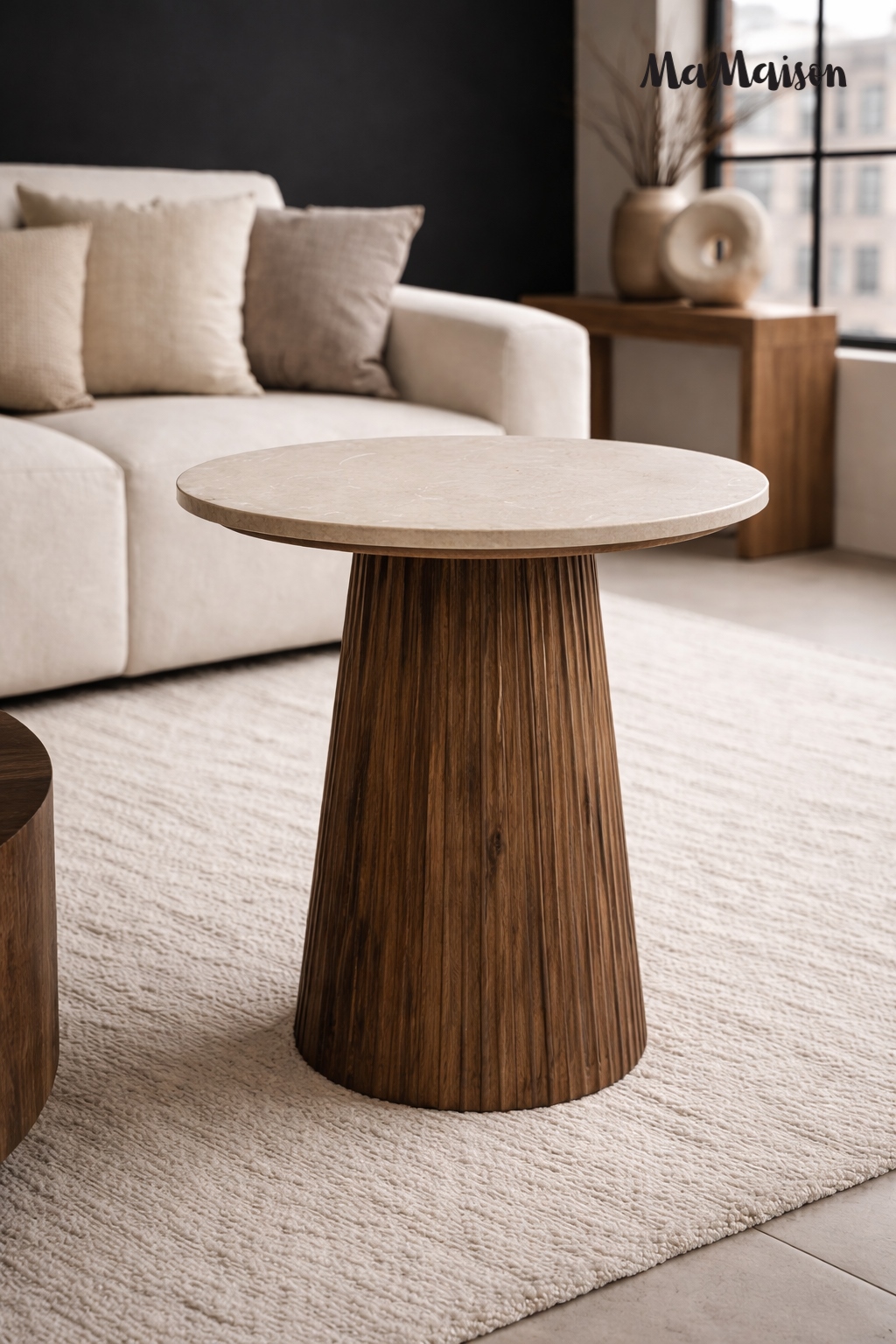 MaMaison stolik ARGENTINA 50 marmur / drewno - obrazek 8