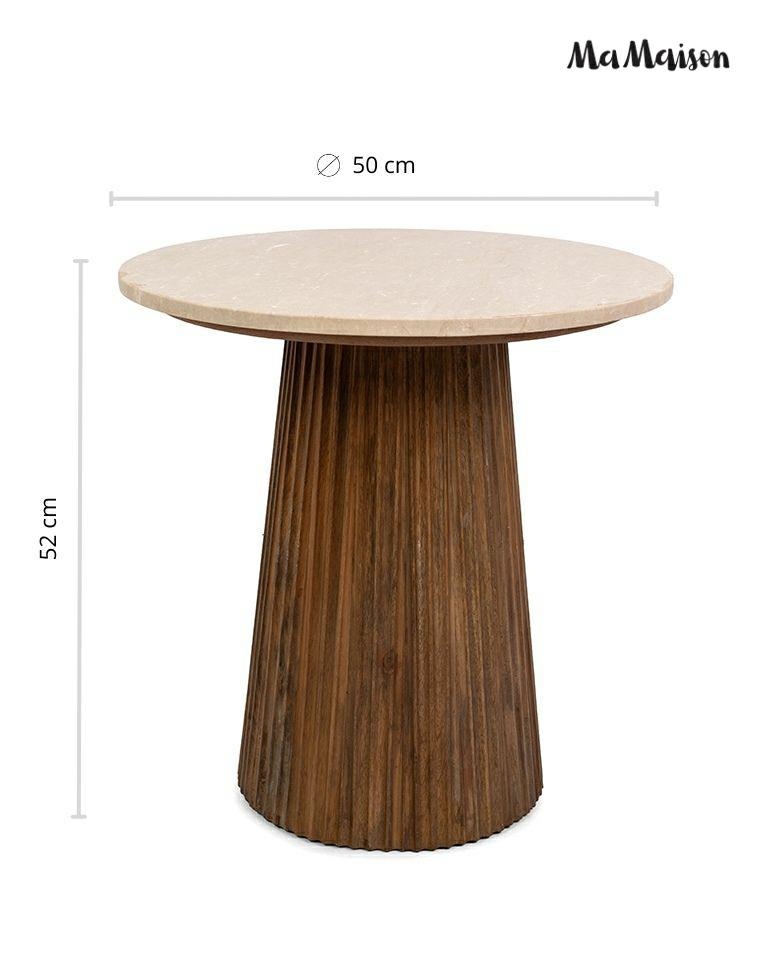 MaMaison stolik ARGENTINA 50 marmur / drewno - obrazek 10