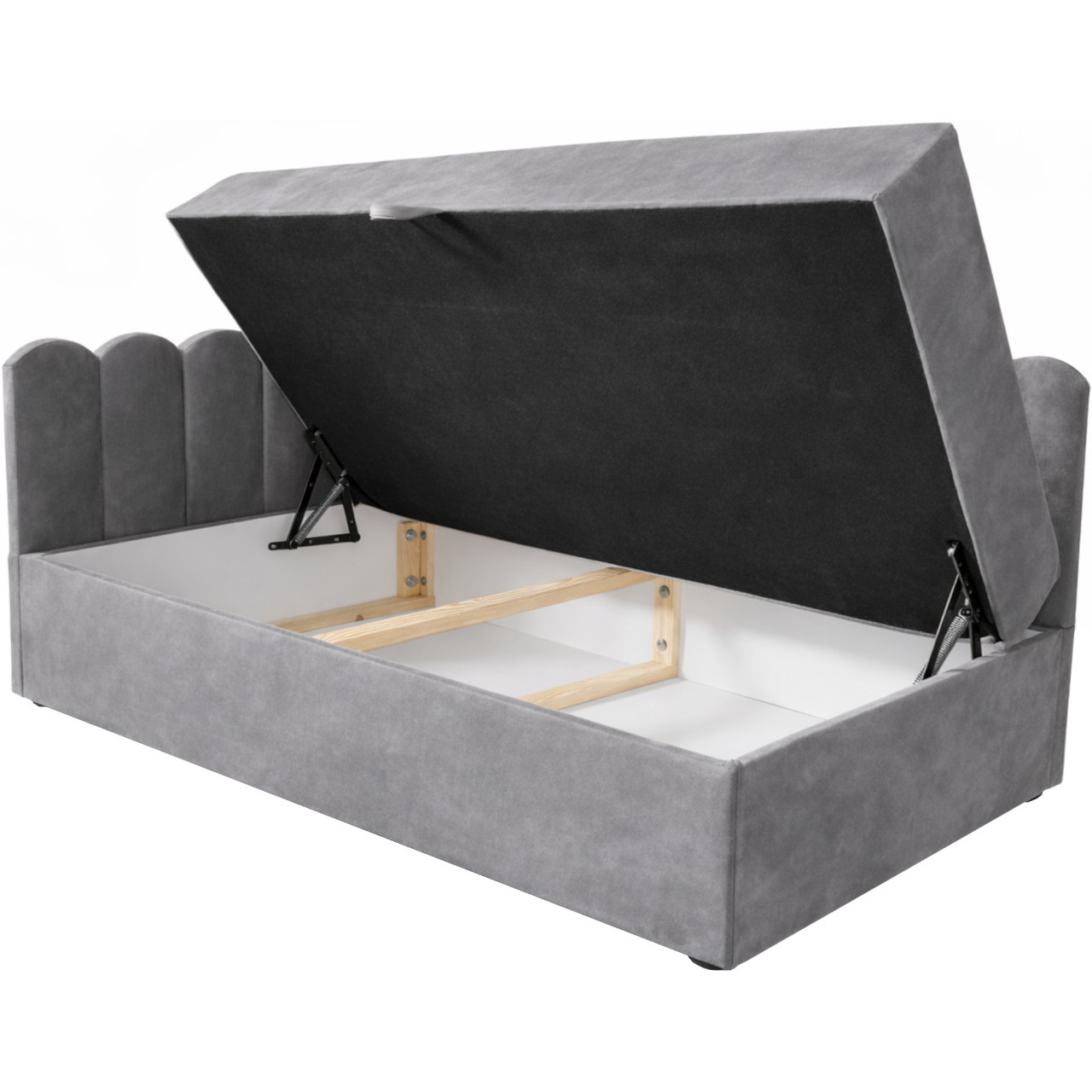 Łóżko dziecięce tapicerowane 80x160 NELA royal 33 lewe - obrazek 4