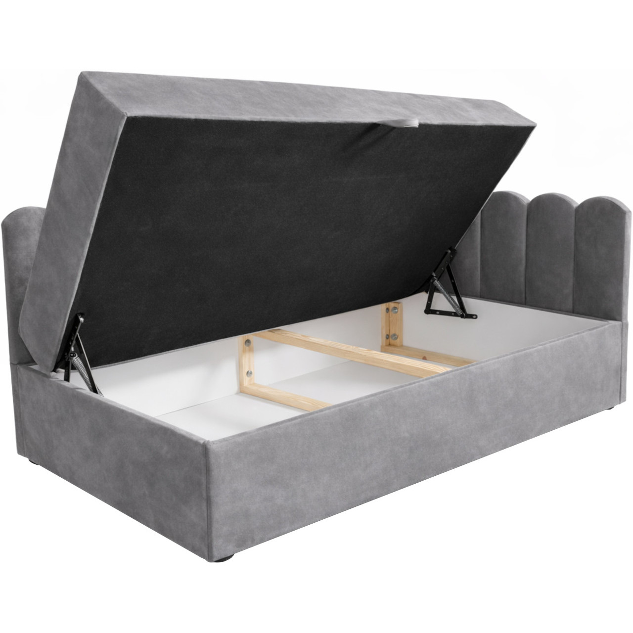 Łóżko dziecięce tapicerowane 80x160 NELA royal 14 prawe - obrazek 4