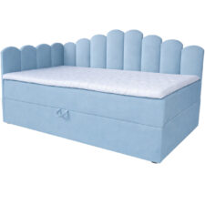 Łóżko dziecięce tapicerowane 90x160 NELA royal 48 lewe