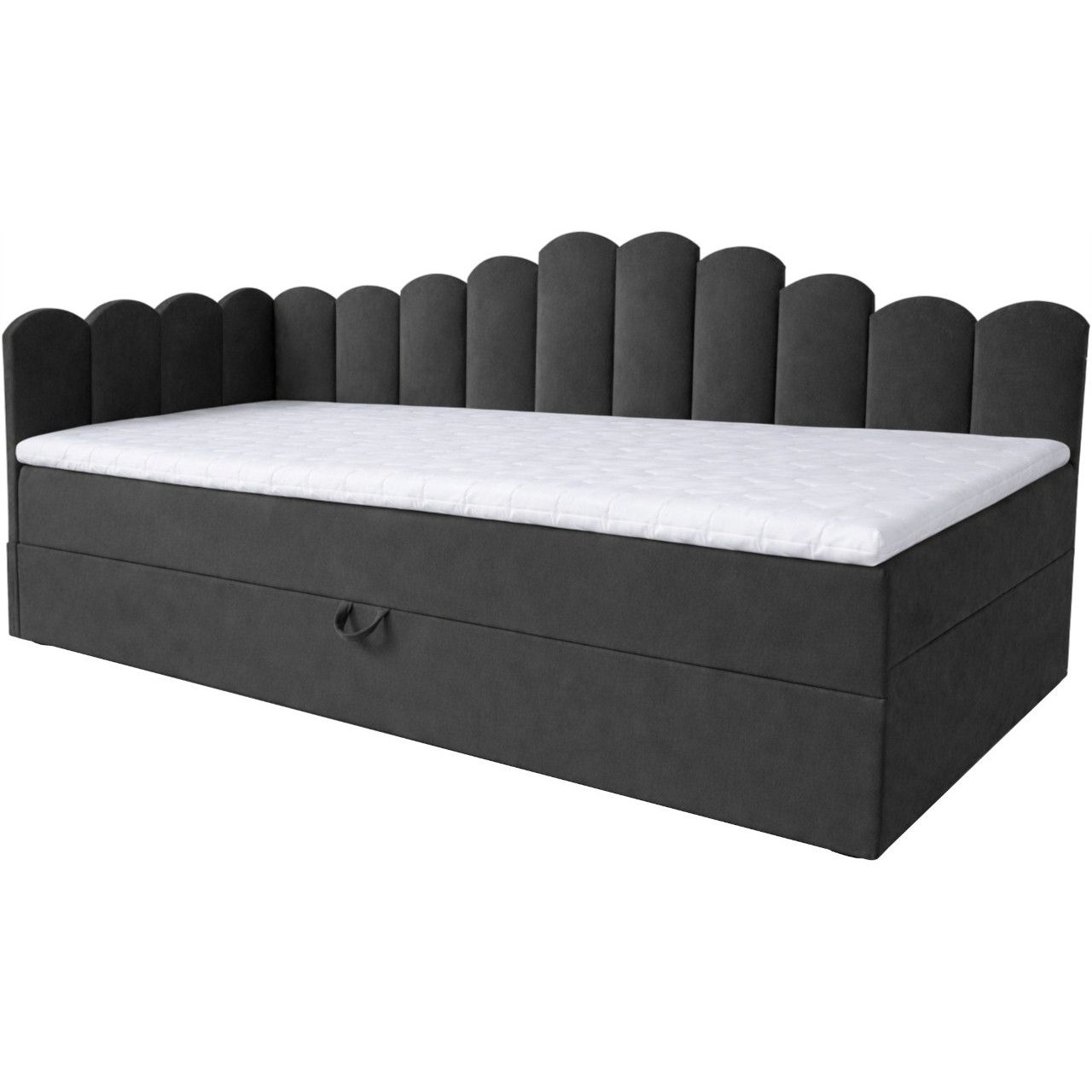 Łóżko dziecięce tapicerowane 90x200 NELA royal 38 lewe