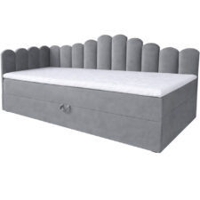 Łóżko dziecięce tapicerowane 90x200 NELA royal 115 lewe