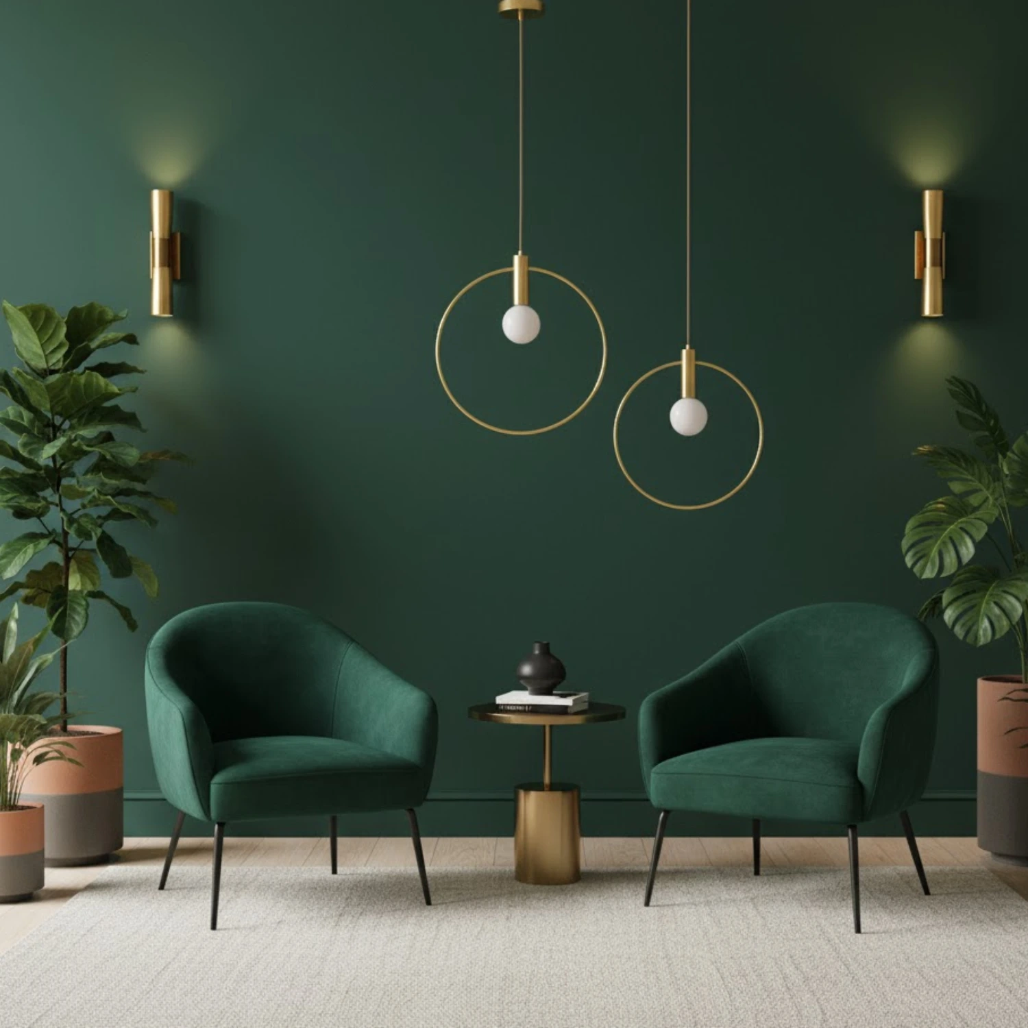 Lampa wisząca BELLA 25- 25 cm, złoty ring - obrazek 3