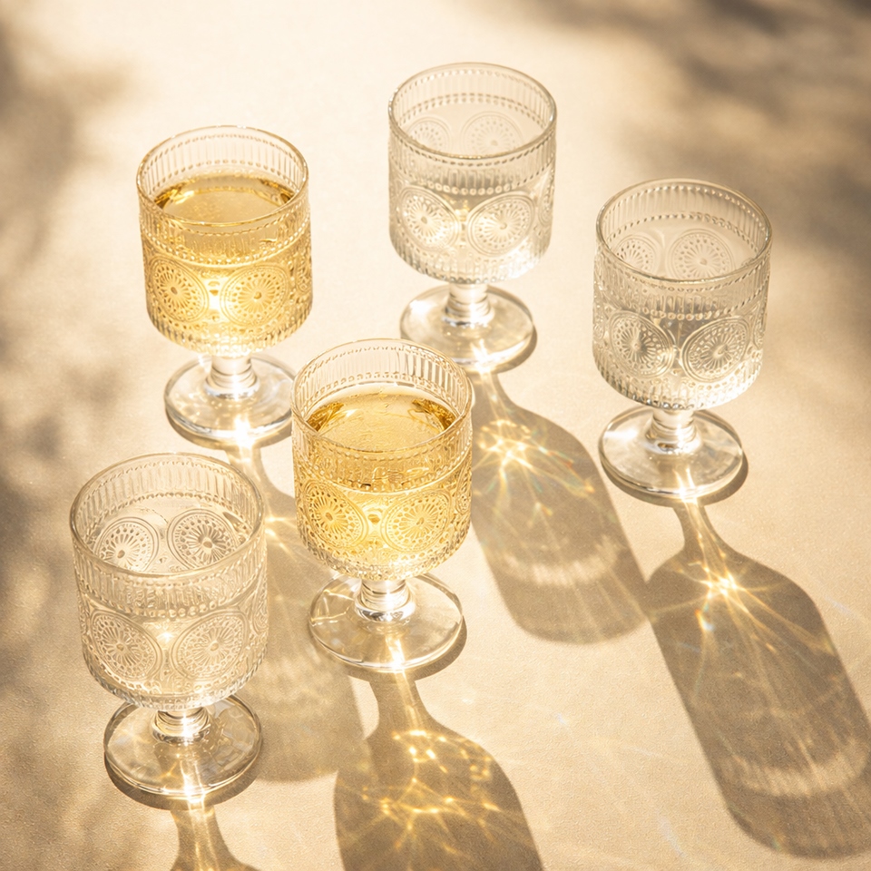 Zestaw 4 szklanek SHP FLORES transparentny - obrazek 4