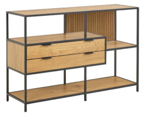 Regał Seaford V z szufladami dąb/