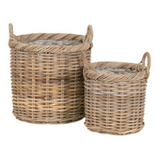 Zestaw 2 koszy Gili rattan naturalny