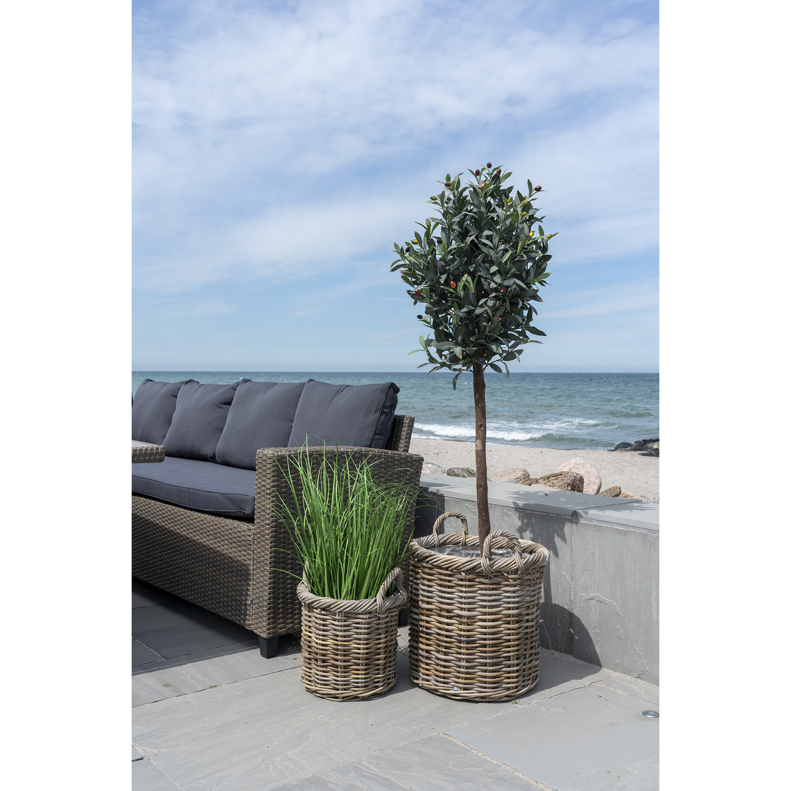 Zestaw 2 koszy Gili rattan naturalny - obrazek 3