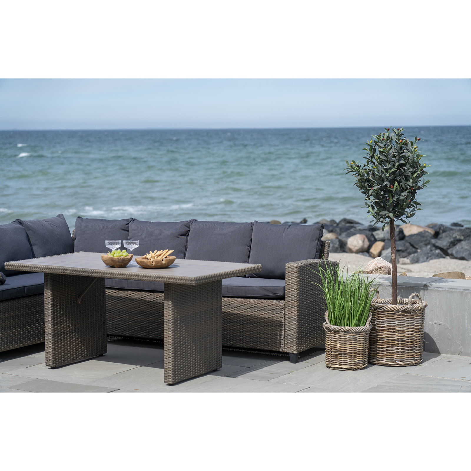 Zestaw 2 koszy Gili rattan naturalny - obrazek 4