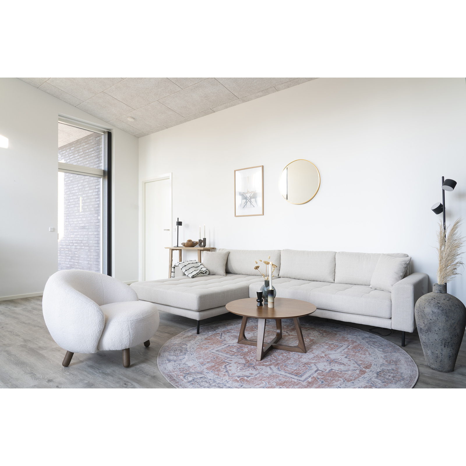 Dywan okrągły Havana 200cm pomarańczowy - obrazek 3