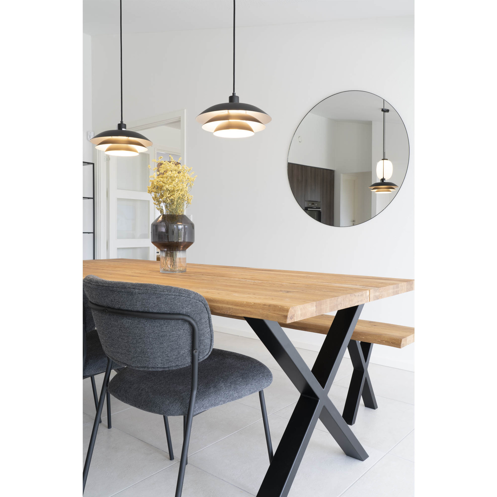 Lustro Jersey okrągłe czarne 80cm - obrazek 3