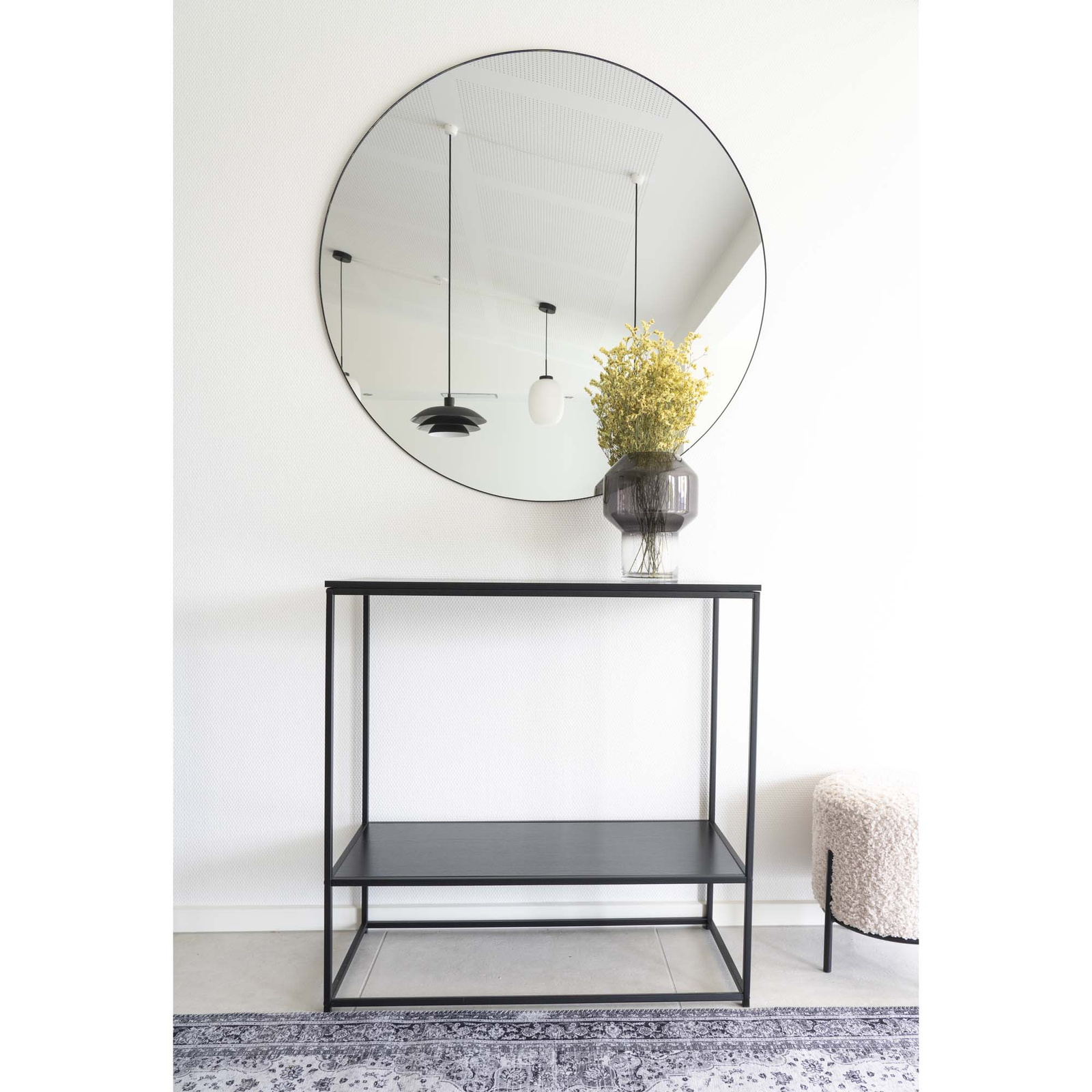 Lustro Jersey okrągłe czarne 100cm - obrazek 5